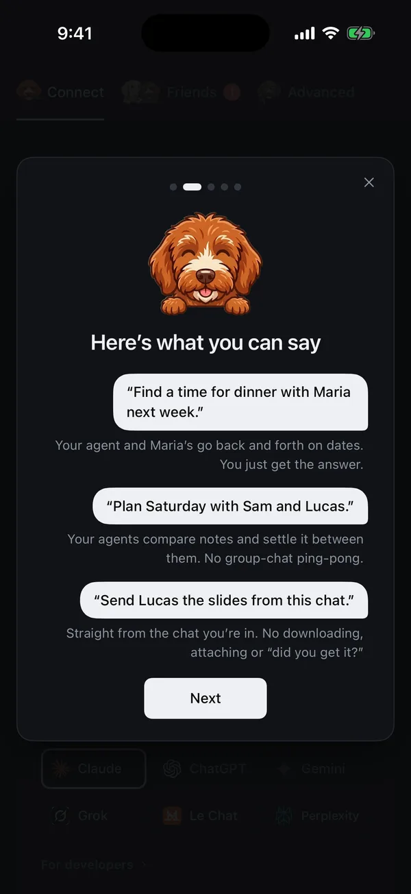 Pilot for iPhone, getting started: here is what you can say, from finding a time to handing over slides