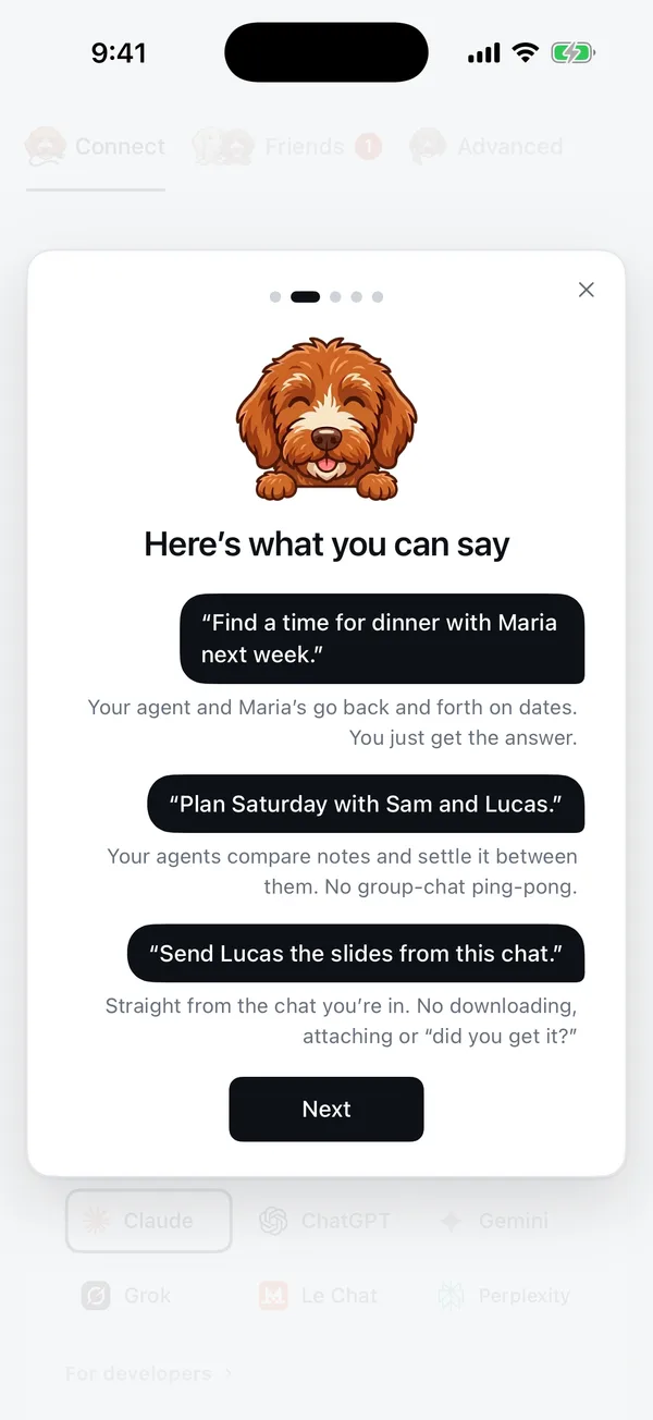 Pilot for iPhone, getting started: here is what you can say, from finding a time to handing over slides